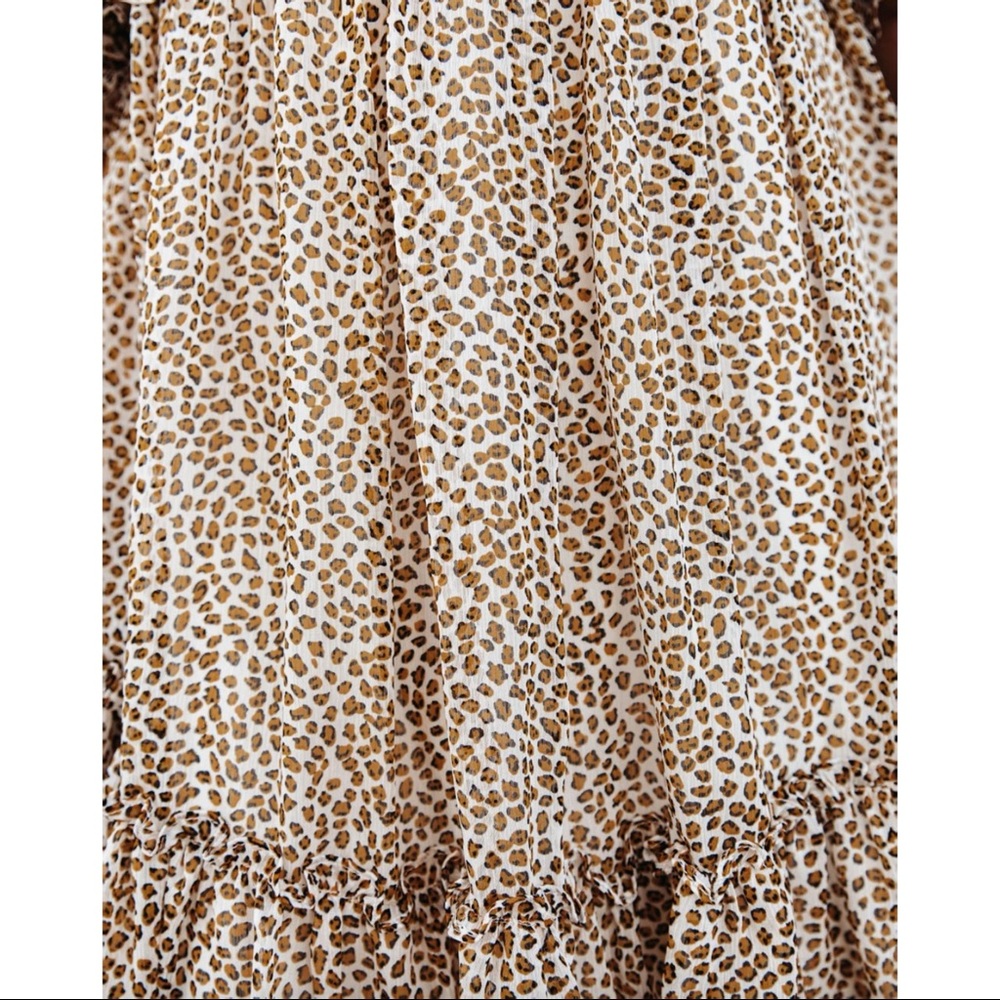 LAST ONE - STAREDOWN LEOPARD RUFFLE DRESS - Picture 7 of 11